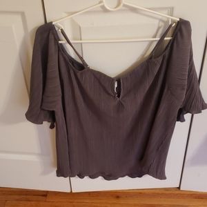 Blousy, cold shoulder top